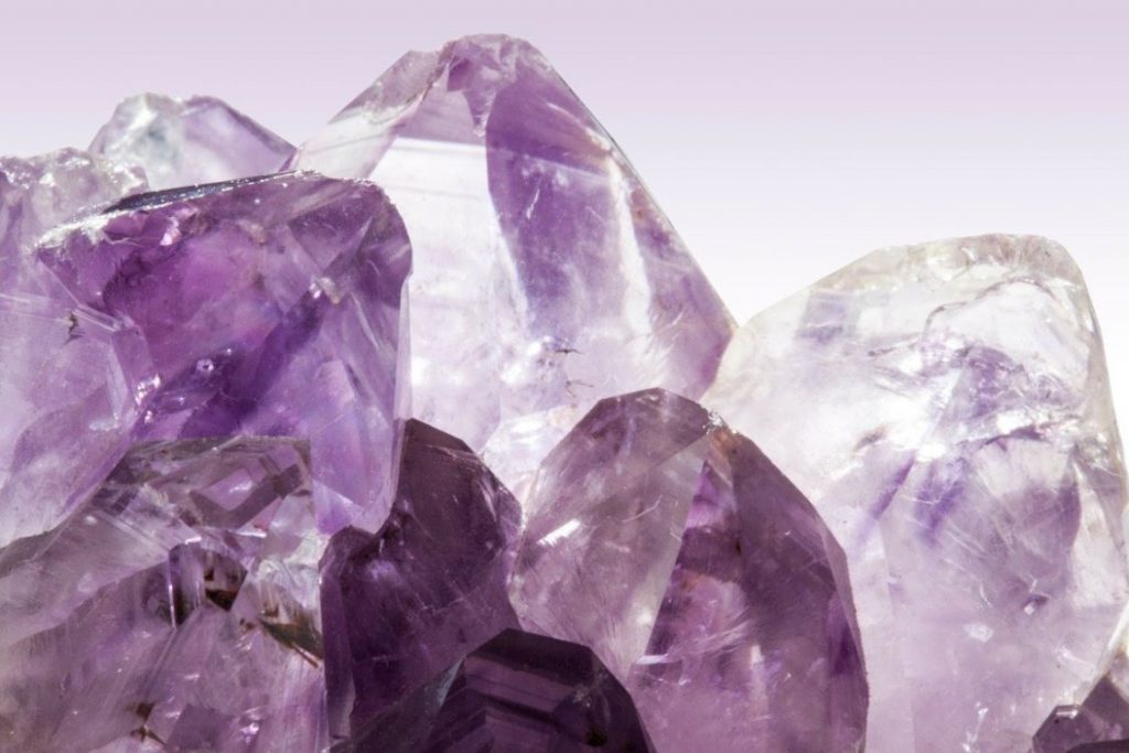 Amethyst violet-purple quartz